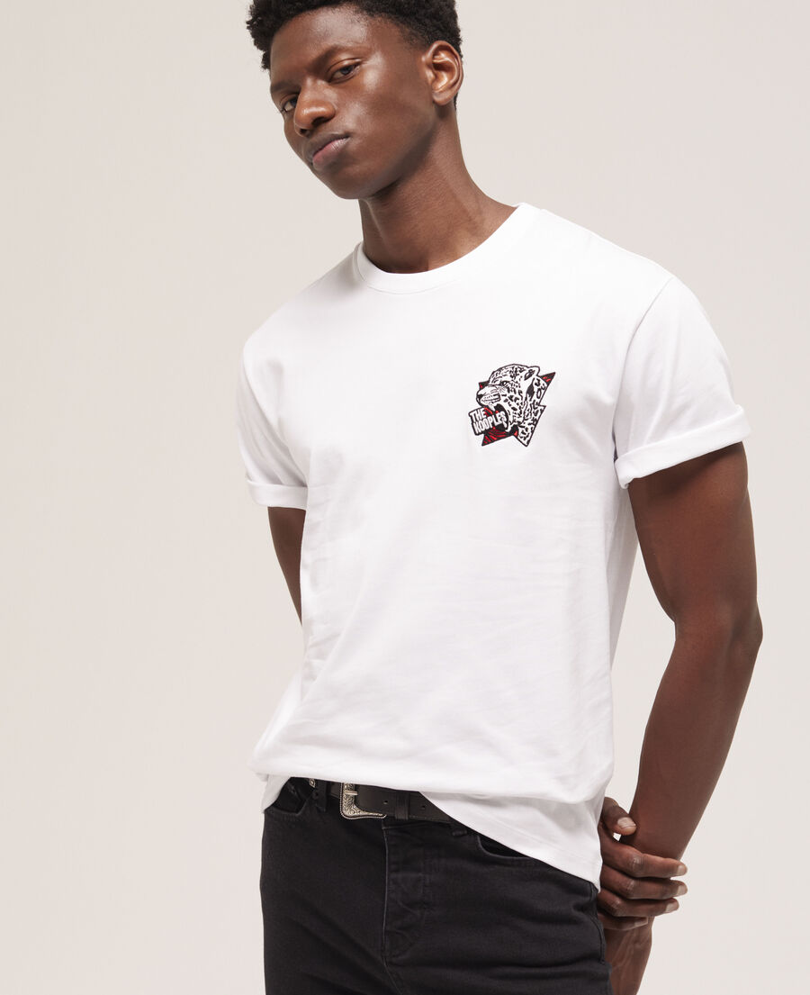 Vul in mooi zo verontschuldigen White screen print T-shirt for men | The Kooples - US