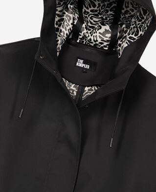 The Kooples FEMME BLACK parka longue &agrave; capuche noire