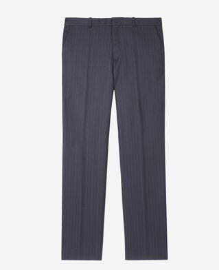 The Kooples MEN NAVY navy blue striped suit trousers