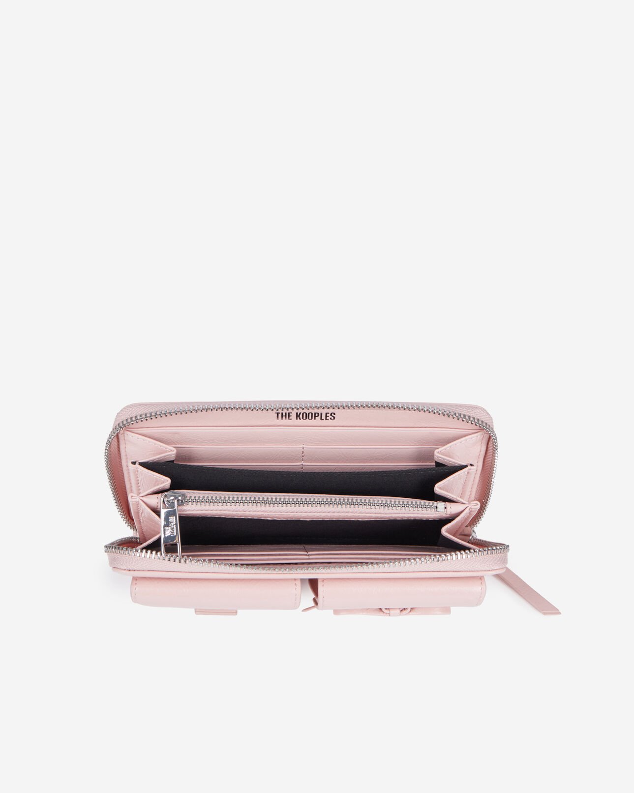 The Kooples DAMEN PINK amelia geldbörse aus rosafarbenem leder