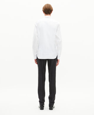 The Kooples HOMME WHITE chemise formelle slim en popeline blanche