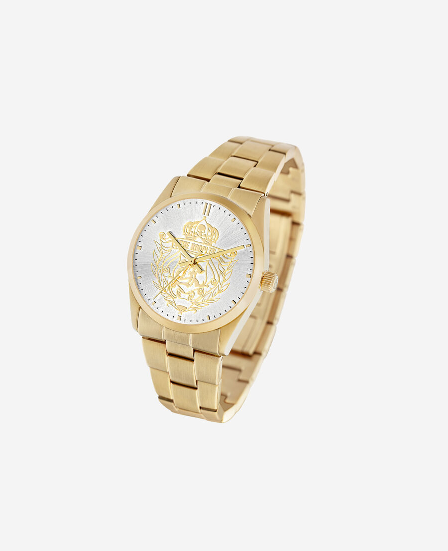 The Kooples MIXED GOLD gold coat of arms watch