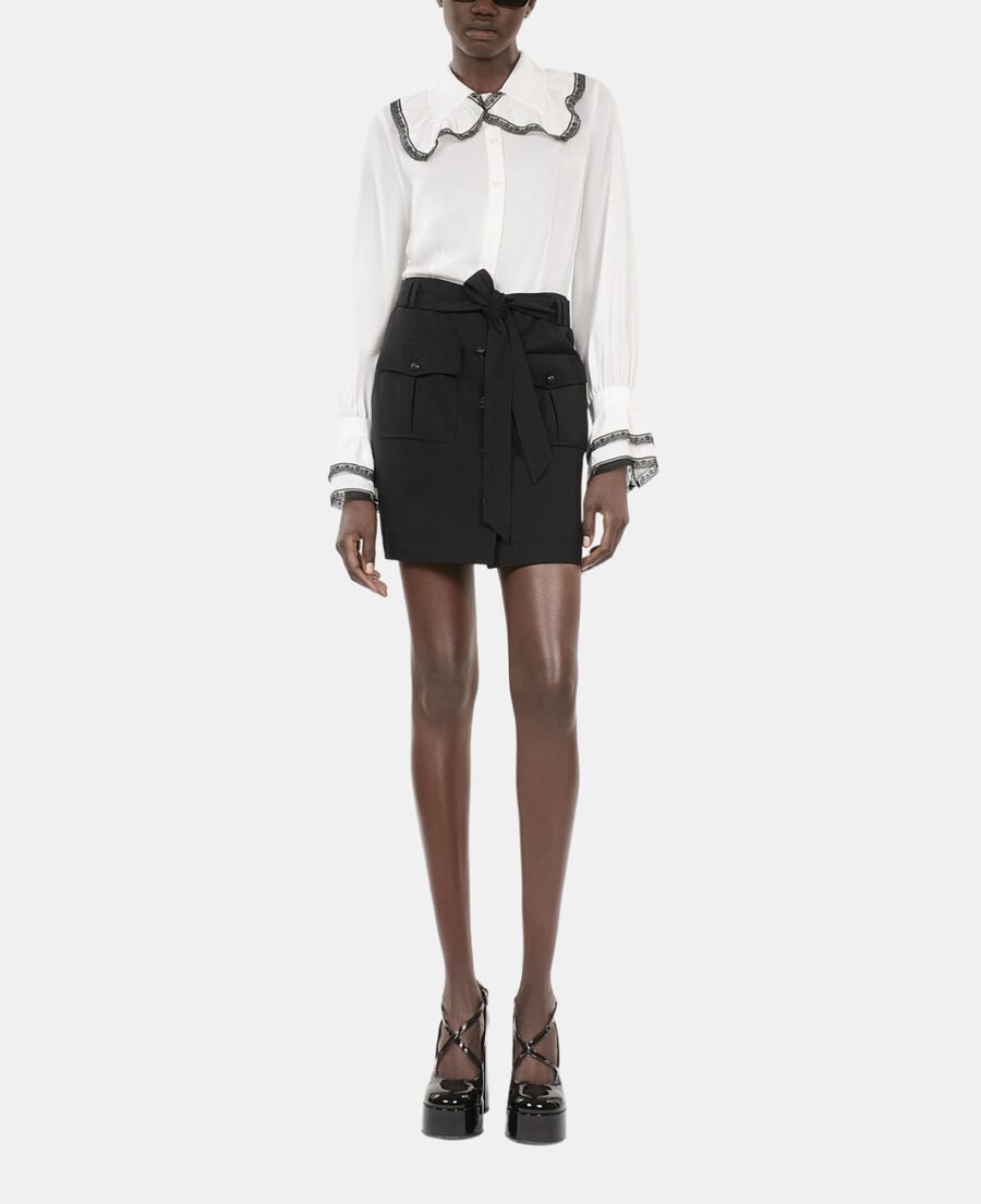 The Kooples DAMEN BLACK kurzer schwarzer rock