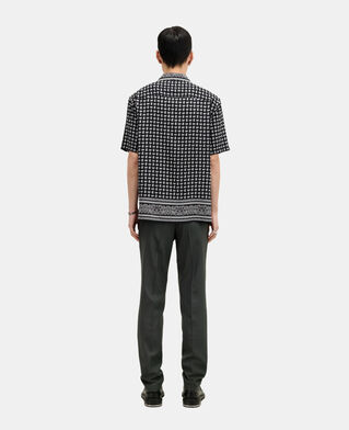 The Kooples HOMME BLACK WHITE chemise manches courtes imprim&eacute;e