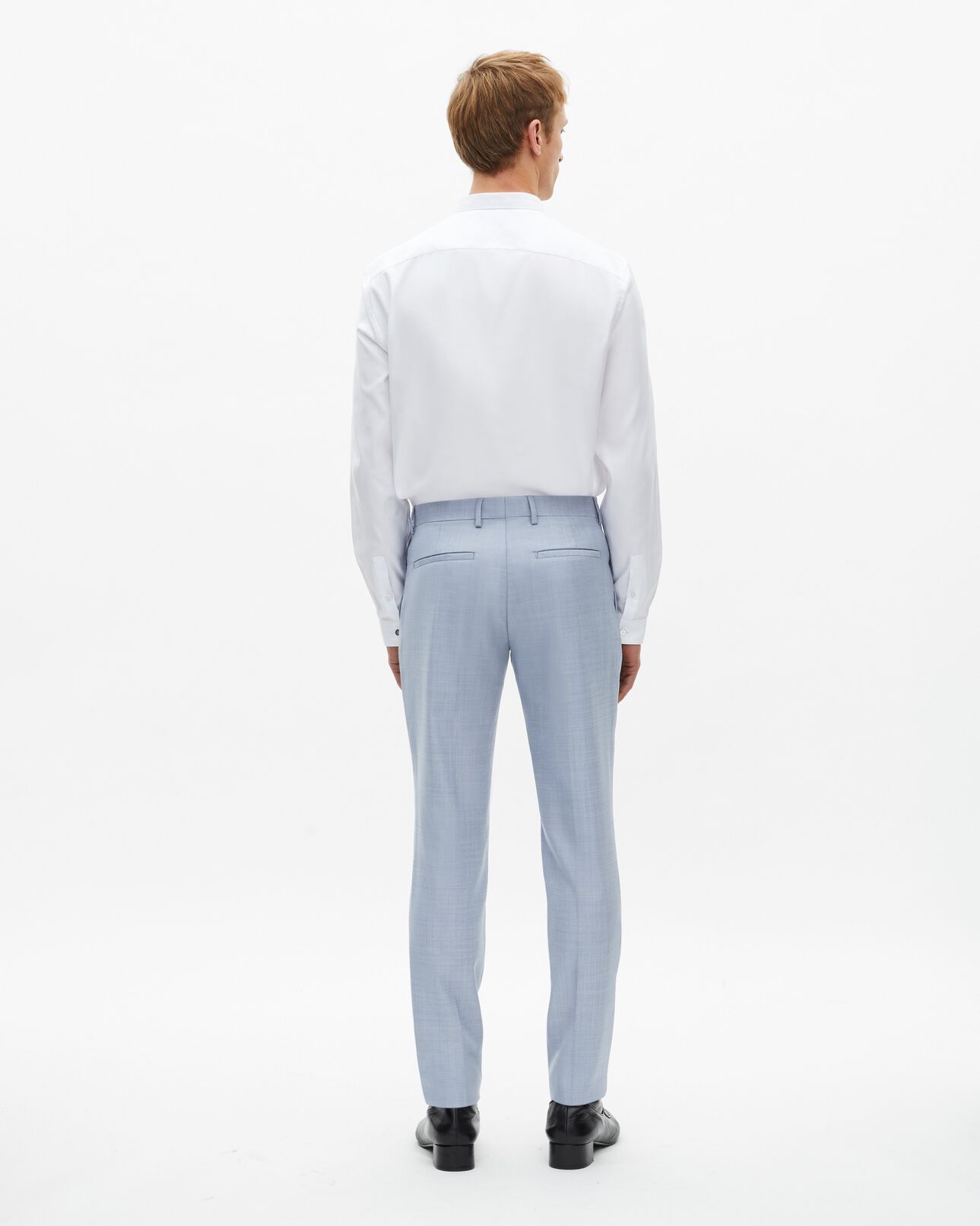The Kooples HOMBRE BLUE pantalones de traje de lana azul de corte entallado