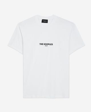 The Kooples HOMME WHITE t-shirt avec logo blanc