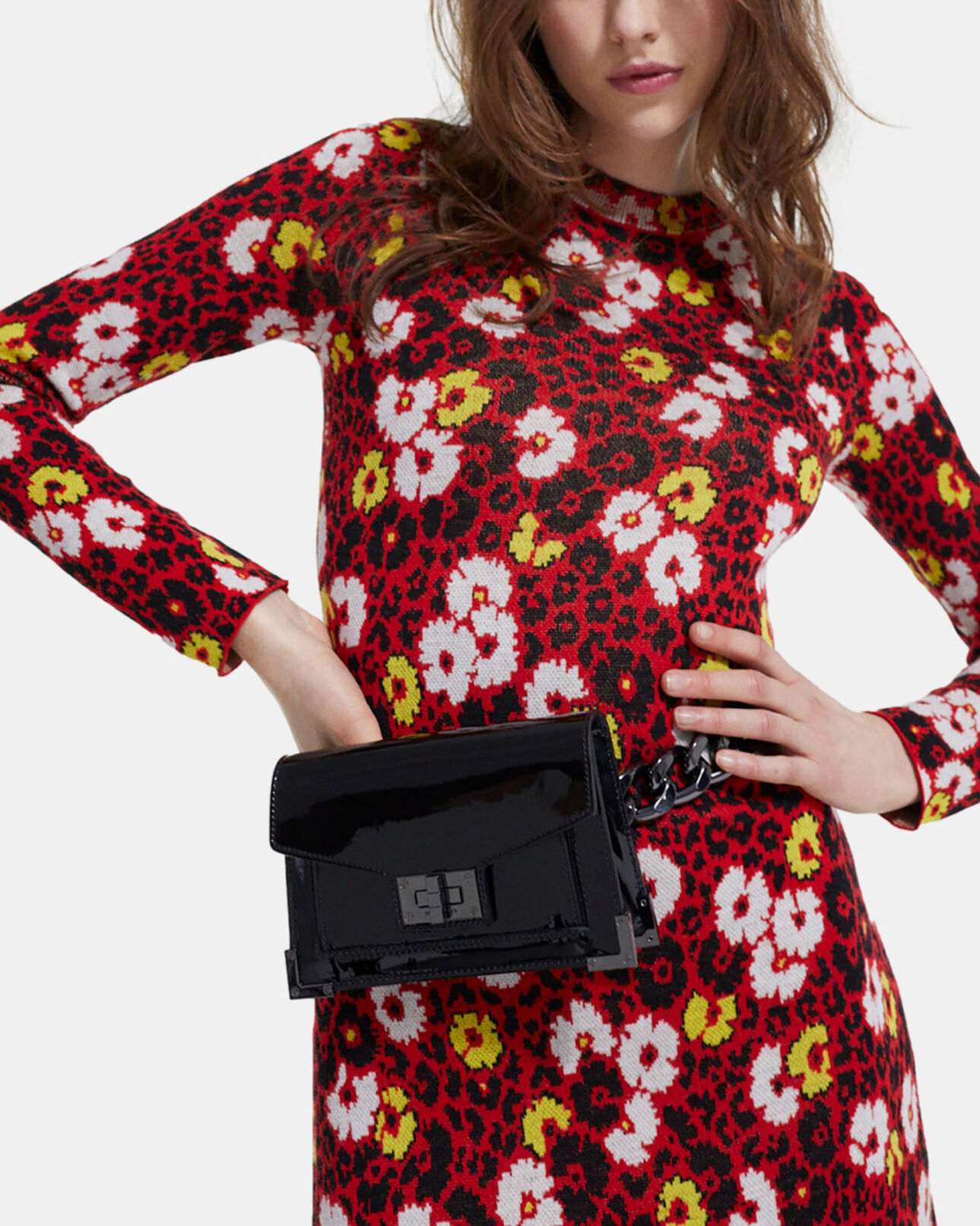 The Kooples FEMME BLACK emily belt en cuir noir