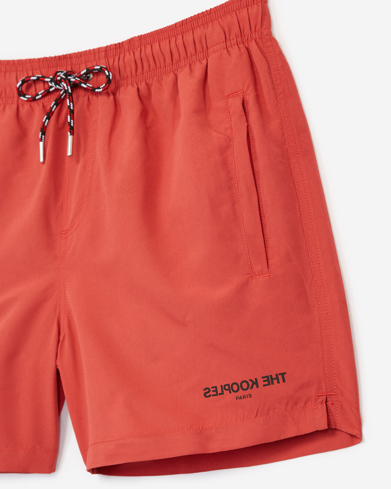 The Kooples HOMME RED maillot de bain corail logo the kooples