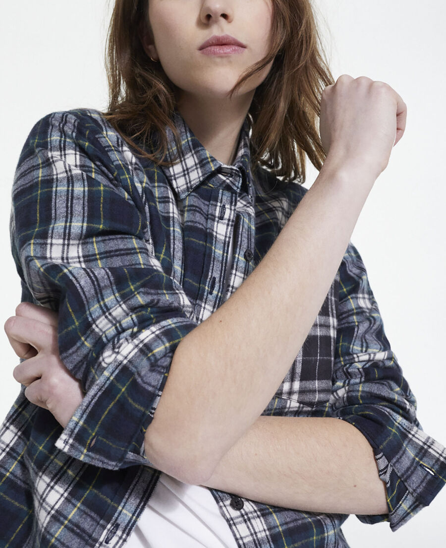 overshirt with check motif