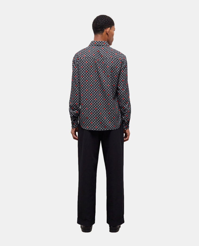 The Kooples HERREN BLACK bedrucktes hemd