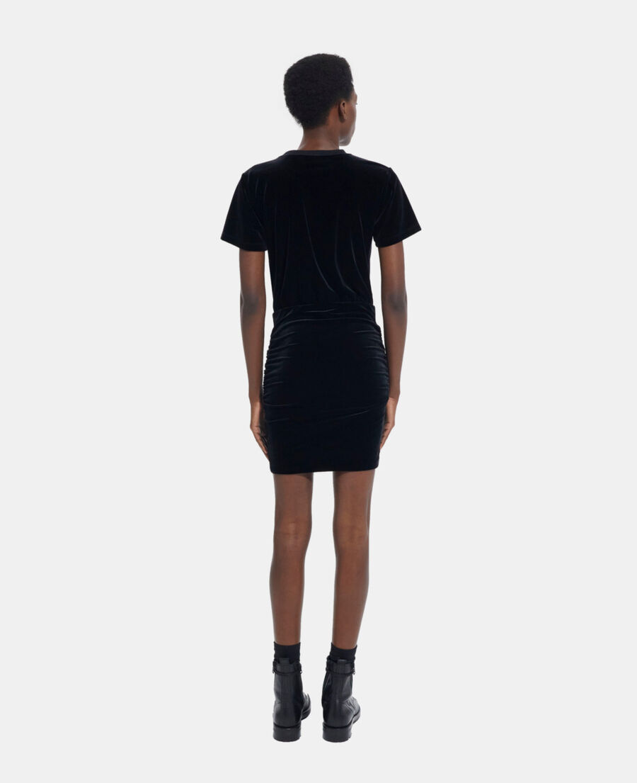robe courte en velours noire