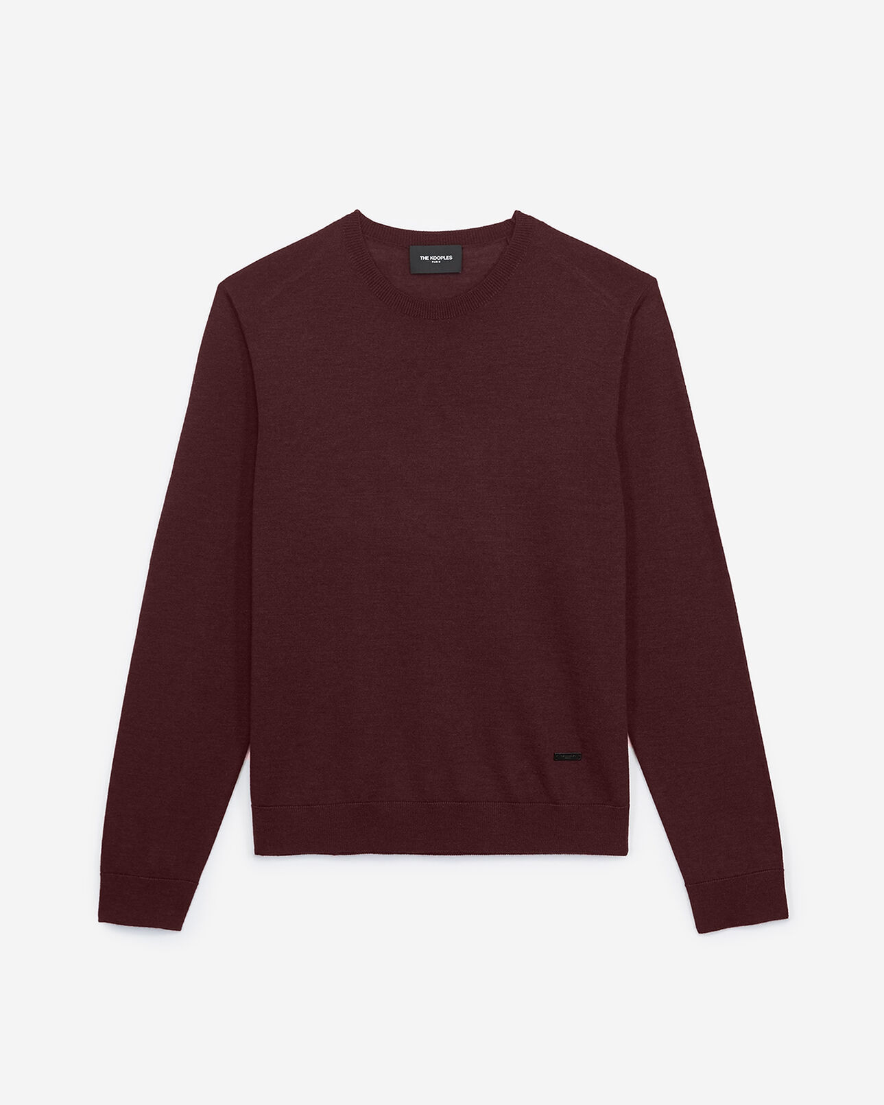 The Kooples MEN BURGUNDY burgundy slim-fit wool - cashmere sweater