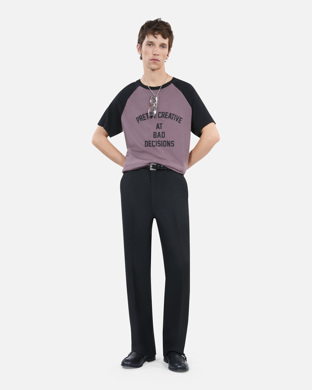 The Kooples H BROWN brown screen printed t-shirt