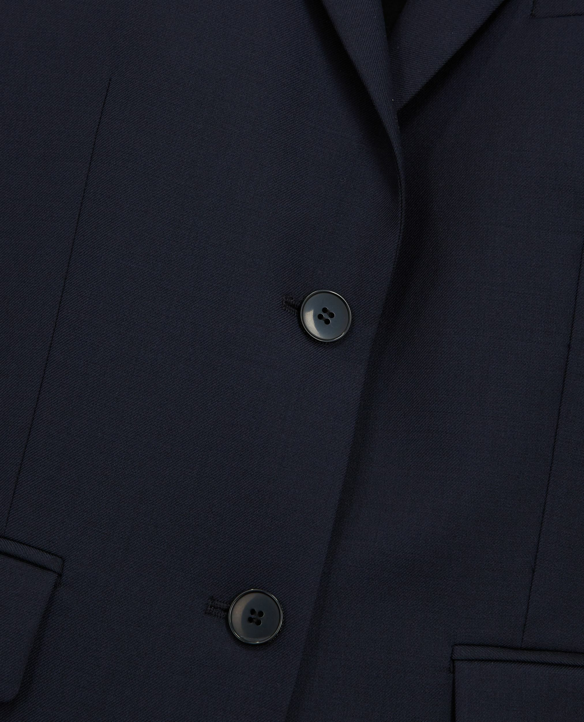 Anzugjacke aus Wolle, tailliert geschnitten, marineblau, NAVY, hi-res image number null