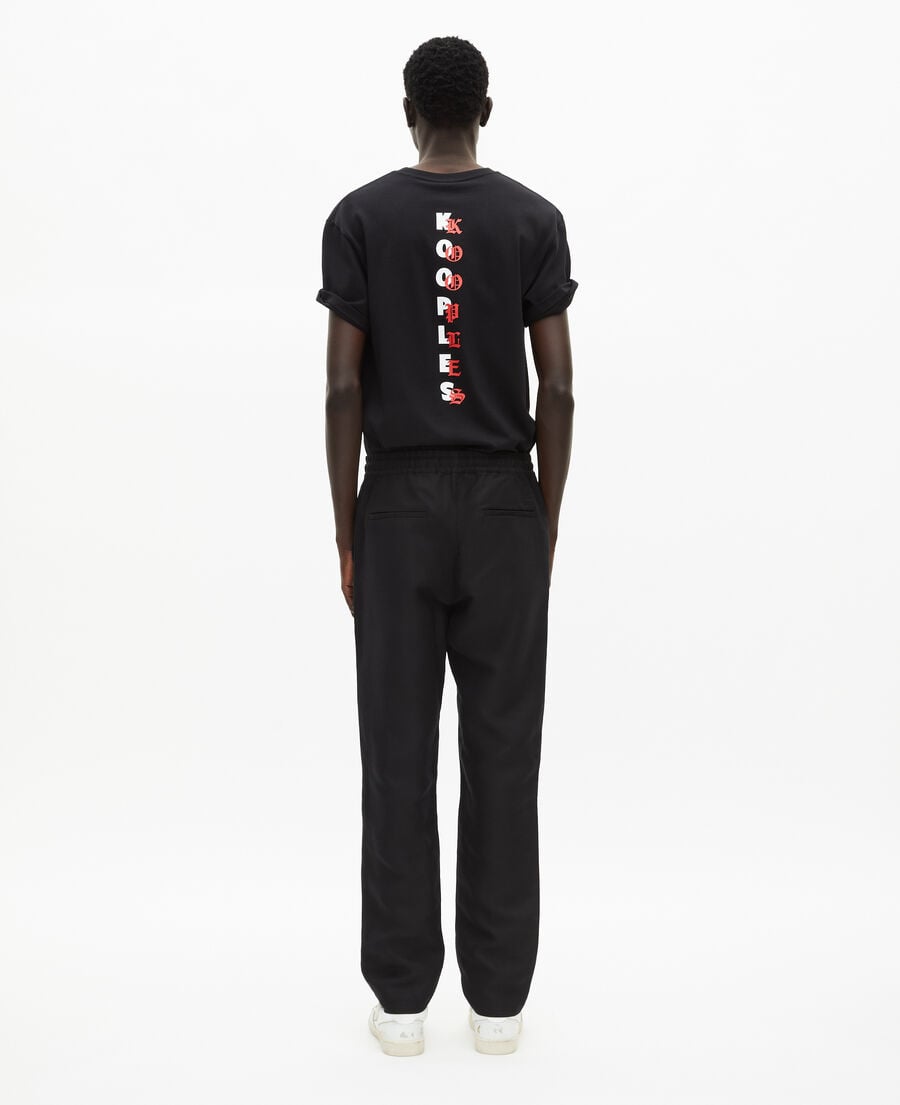 The Kooples MEN BLACK black straight-leg pants
