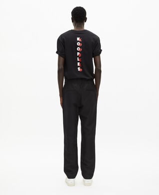 The Kooples MEN BLACK black straight-leg pants