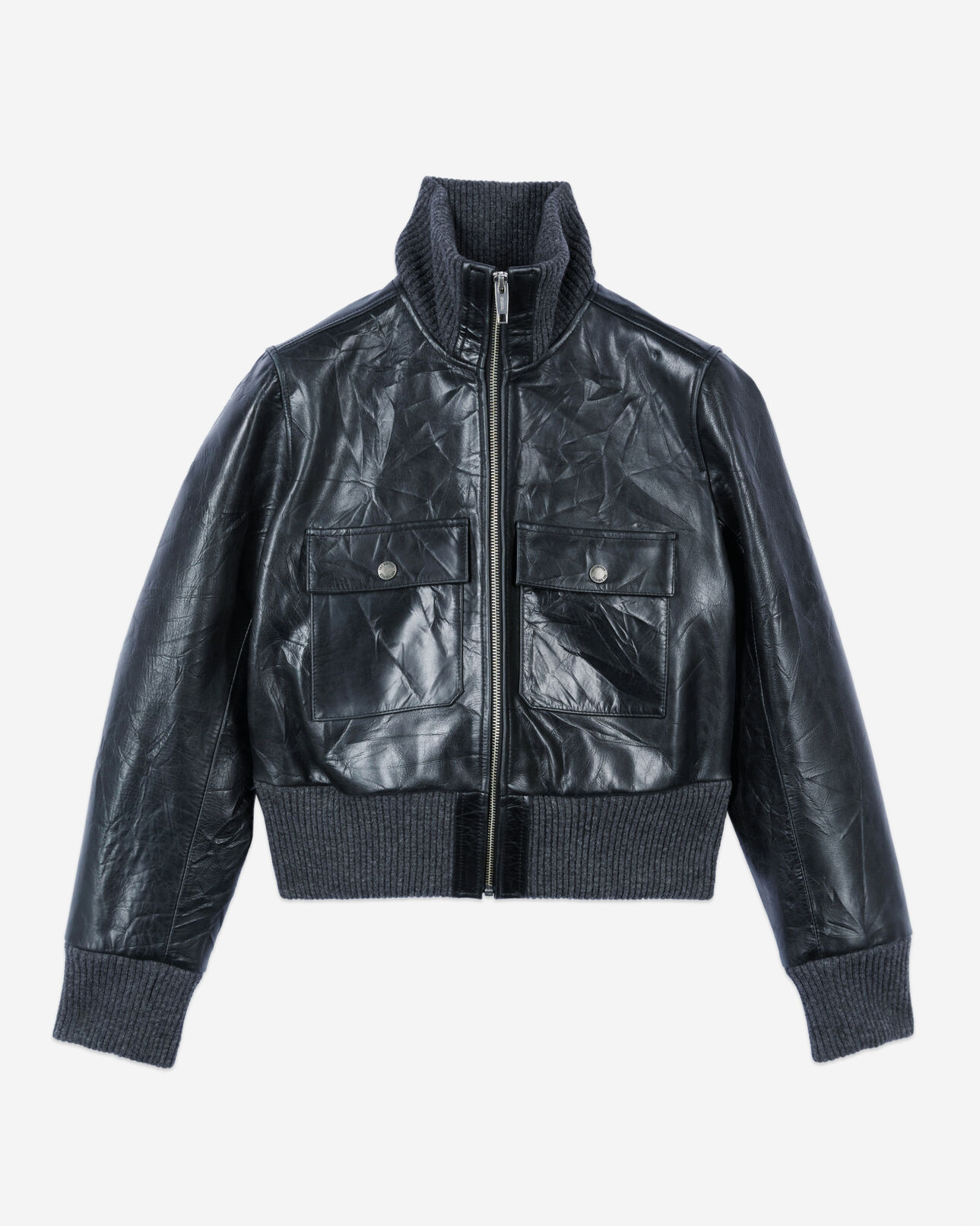 The Kooples DAMEN BLACK schwarze lederjacke
