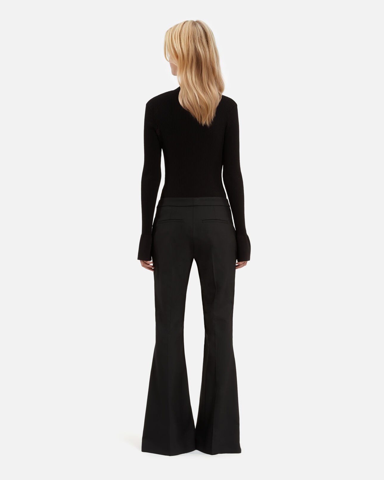 The Kooples FEMME BLACK pantalon flare noir