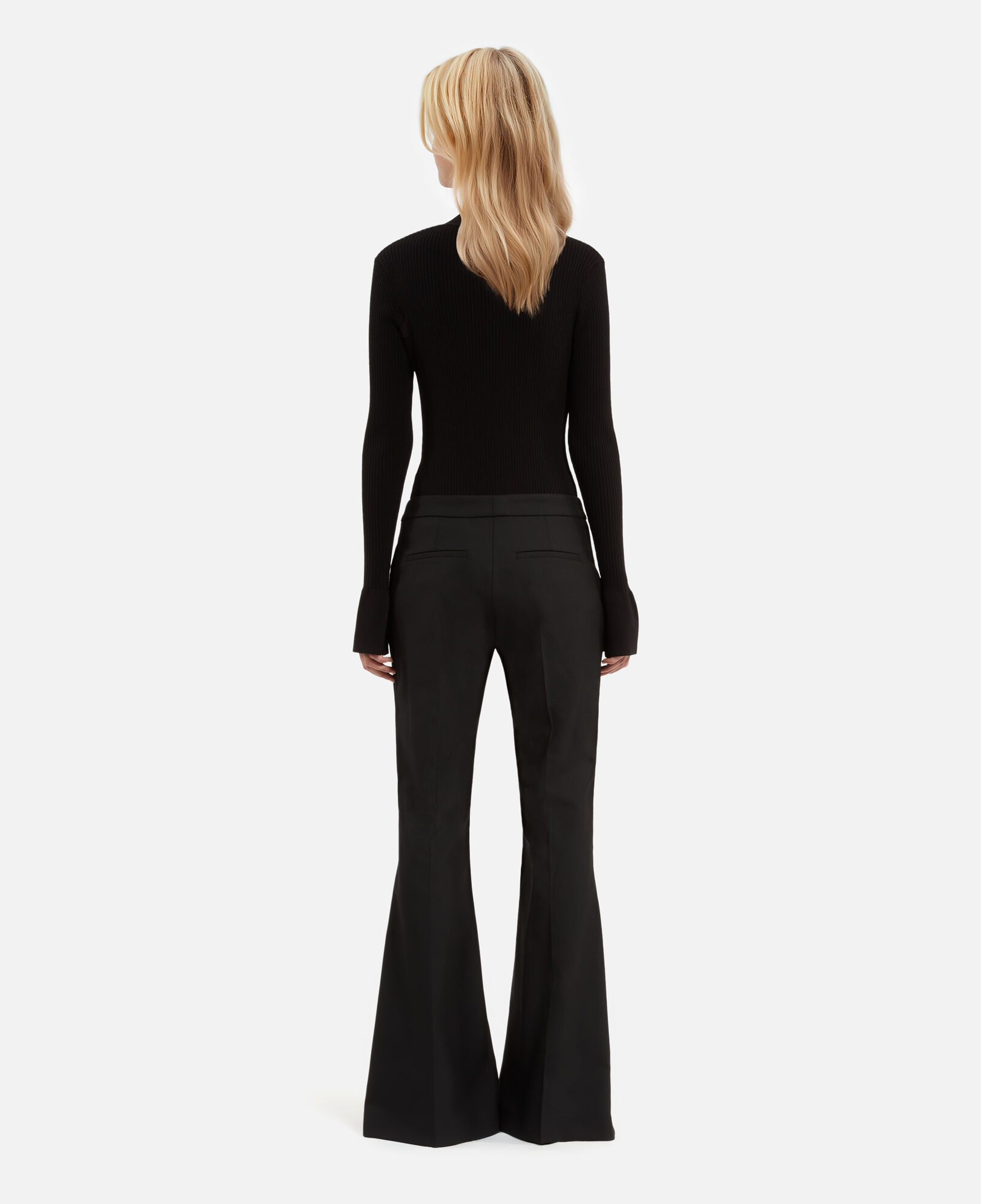 The Kooples DAMEN BLACK ausgestellte, schwarze hose