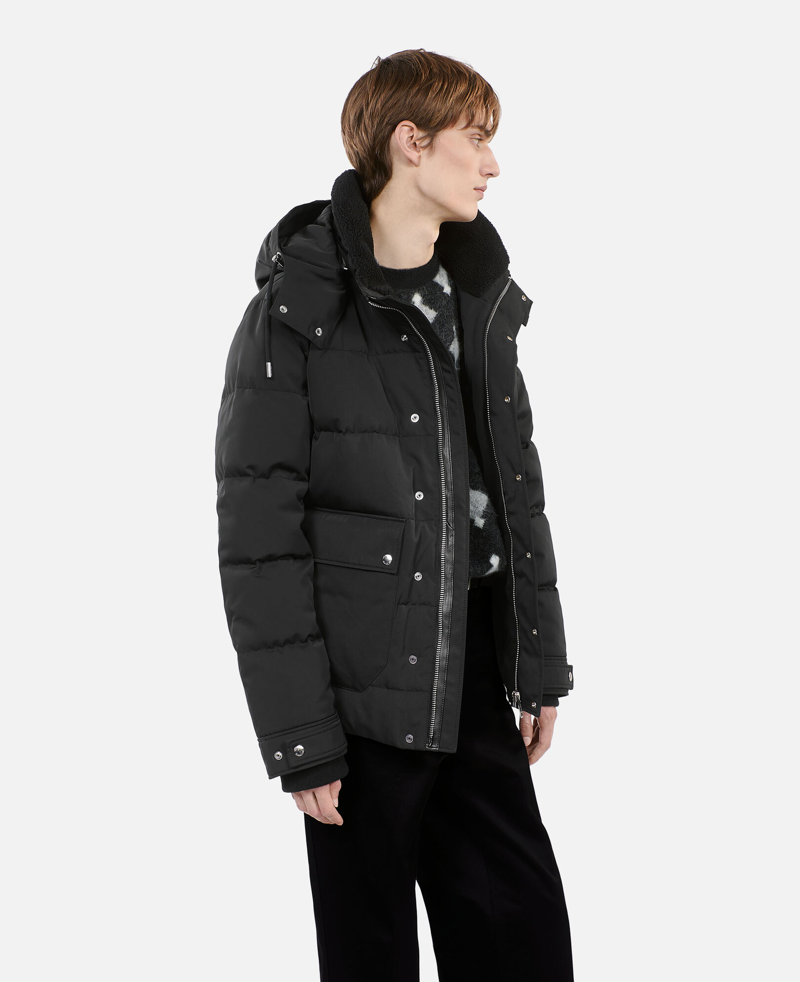 The Kooples MEN BLACK black blazon down jacket
