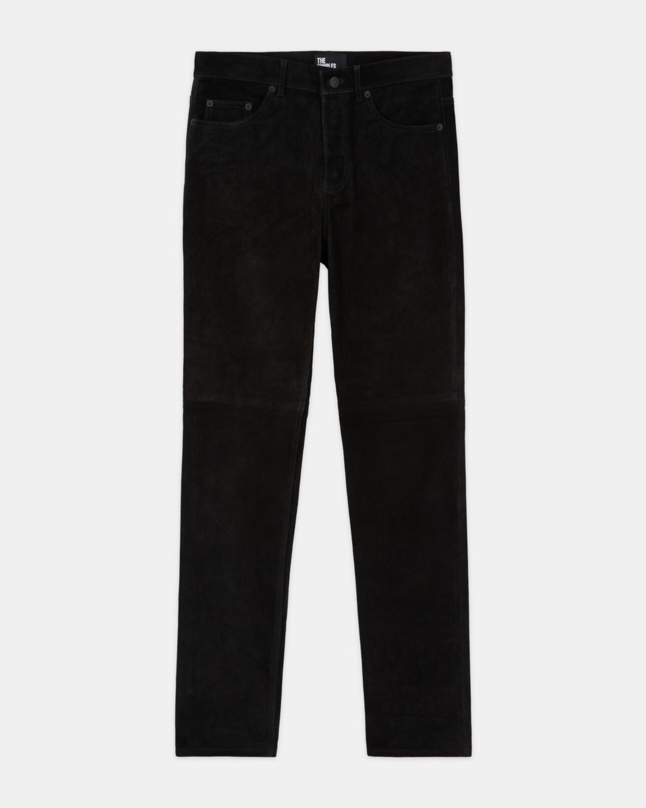 The Kooples MEN BLACK black suede leather pants