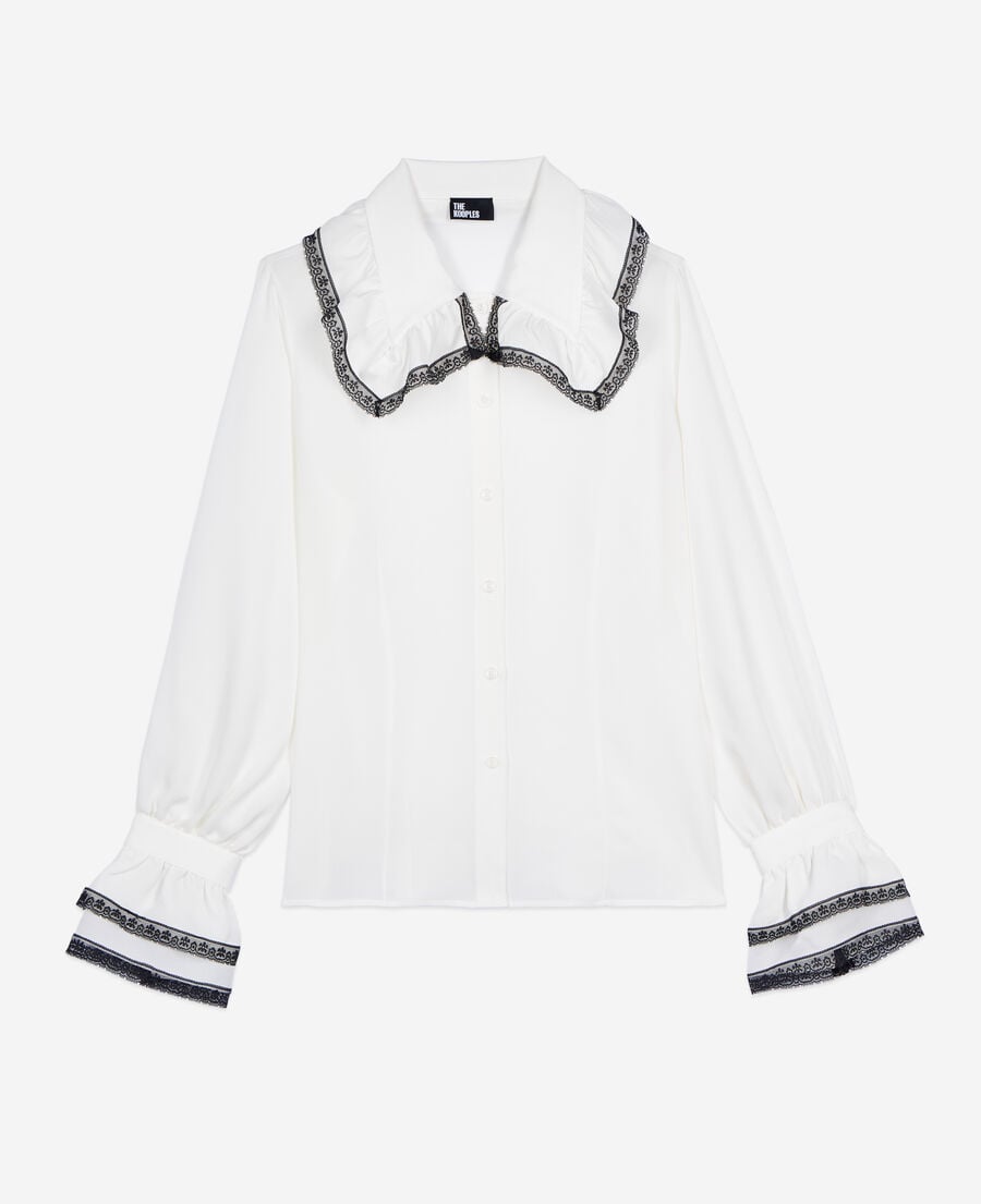 The Kooples DAMEN WHITE wei&szlig;es seidenhemd