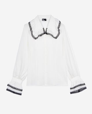 The Kooples DAMEN WHITE wei&szlig;es seidenhemd
