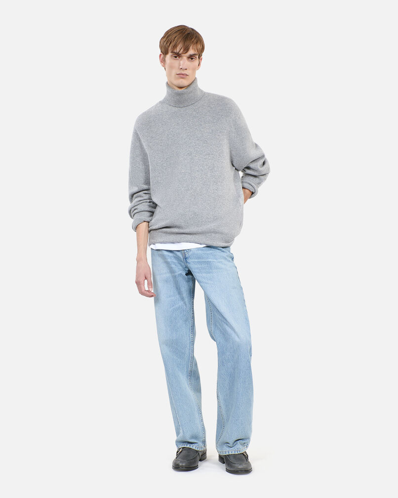 The Kooples HERREN MIDDLE GREY MEL grauer pullover aus kaschmir