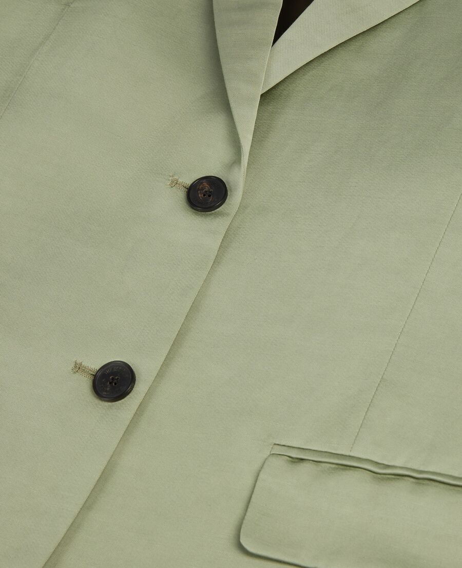 The Kooples F KAKI GREY light green linen suit jacket