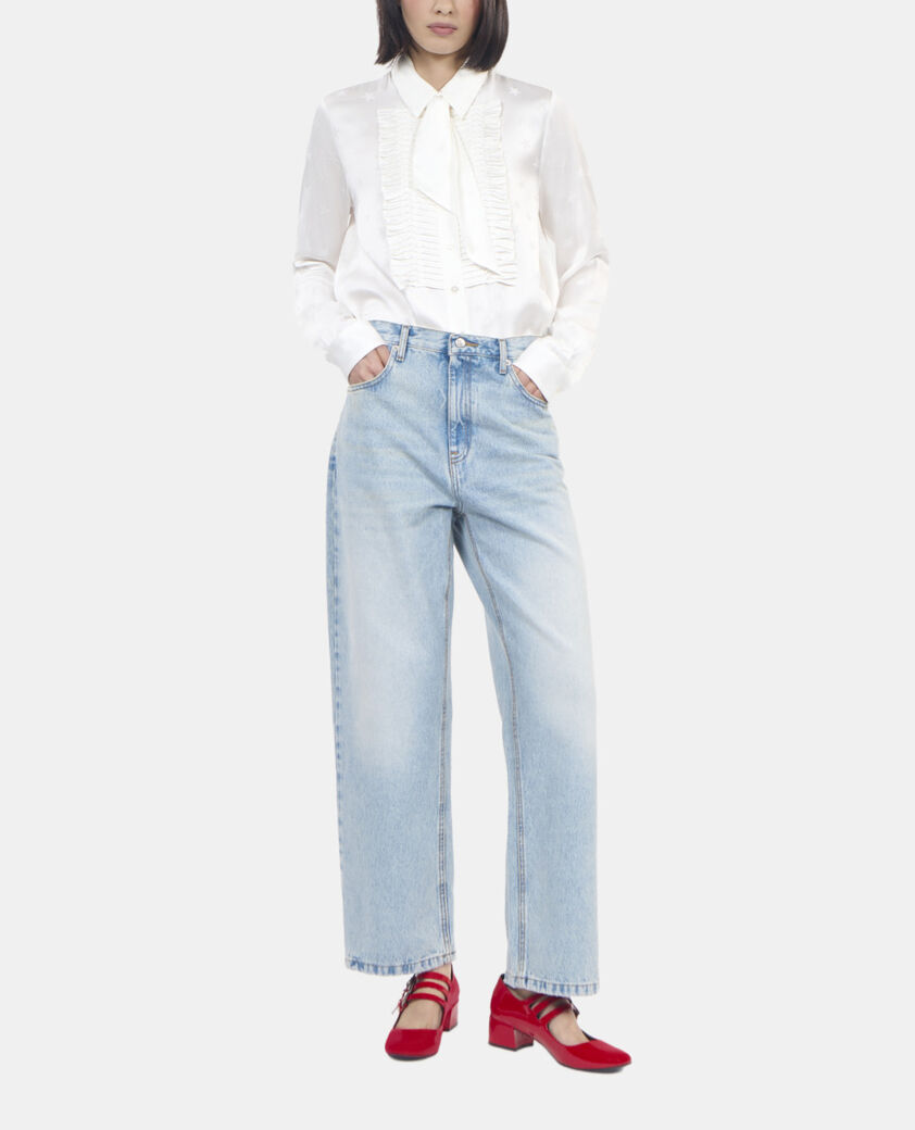 The Kooples DAMEN ECRU ecrufarbenes jacquard-hemd