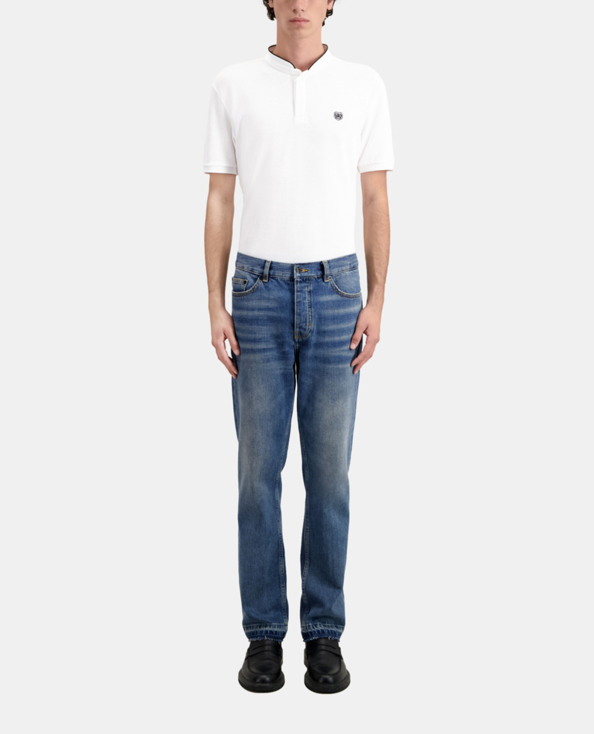 Straight blue jeans, BLUE, hi-res image number null