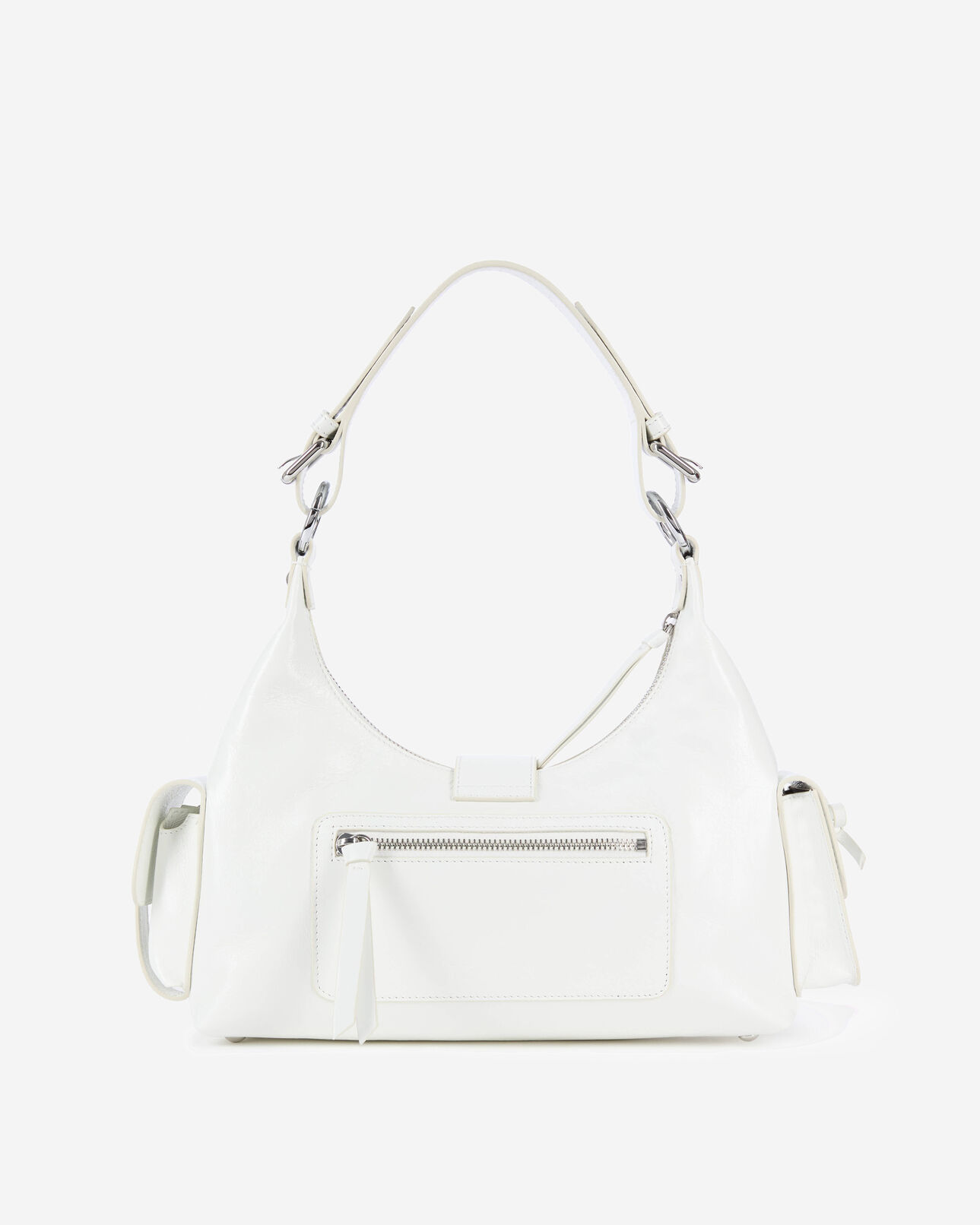 The Kooples WOMEN WHITE white vintage treatment leather amelia bag