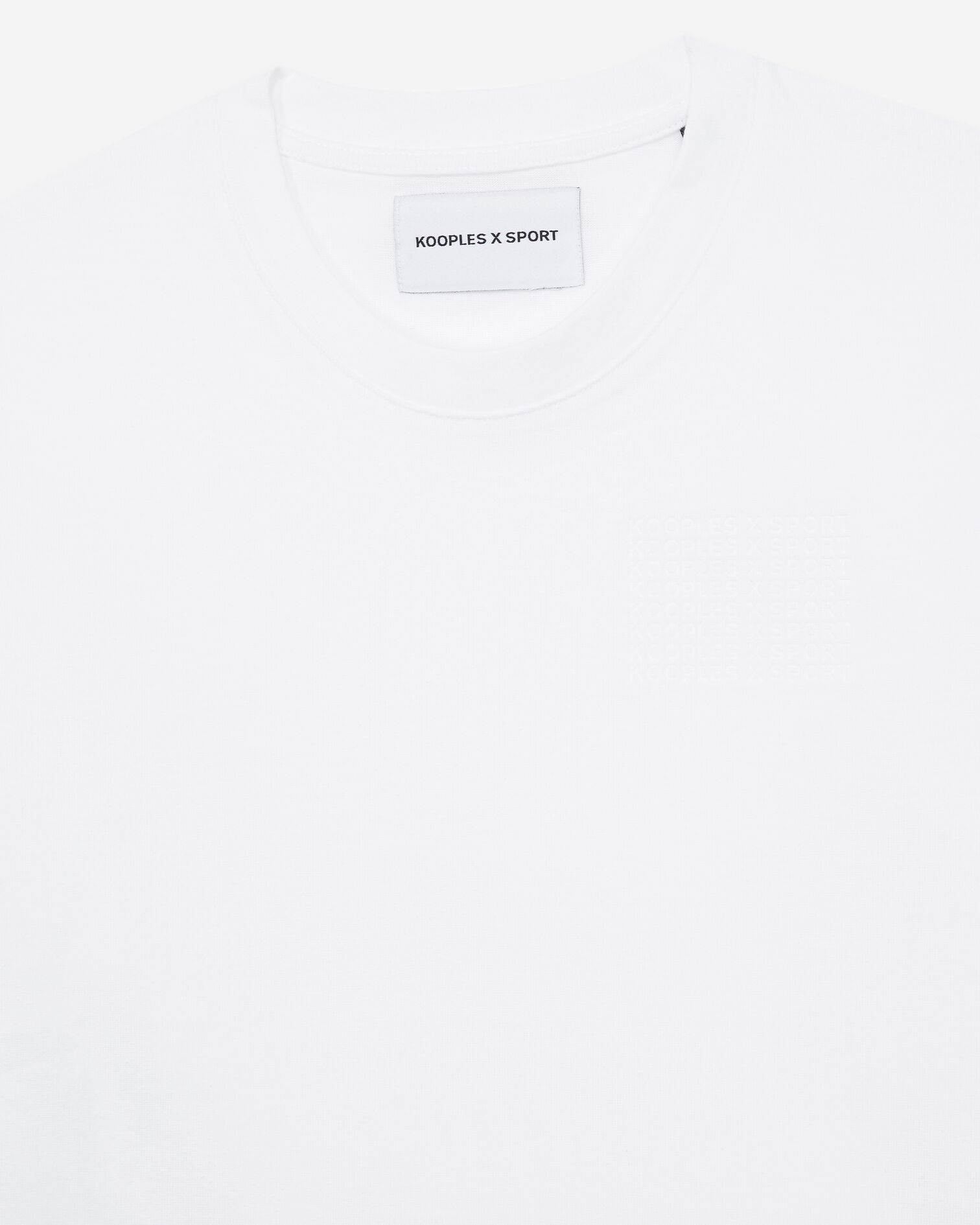 T-shirt blanc coton à logo embossé, WHITE, hi-res image number null