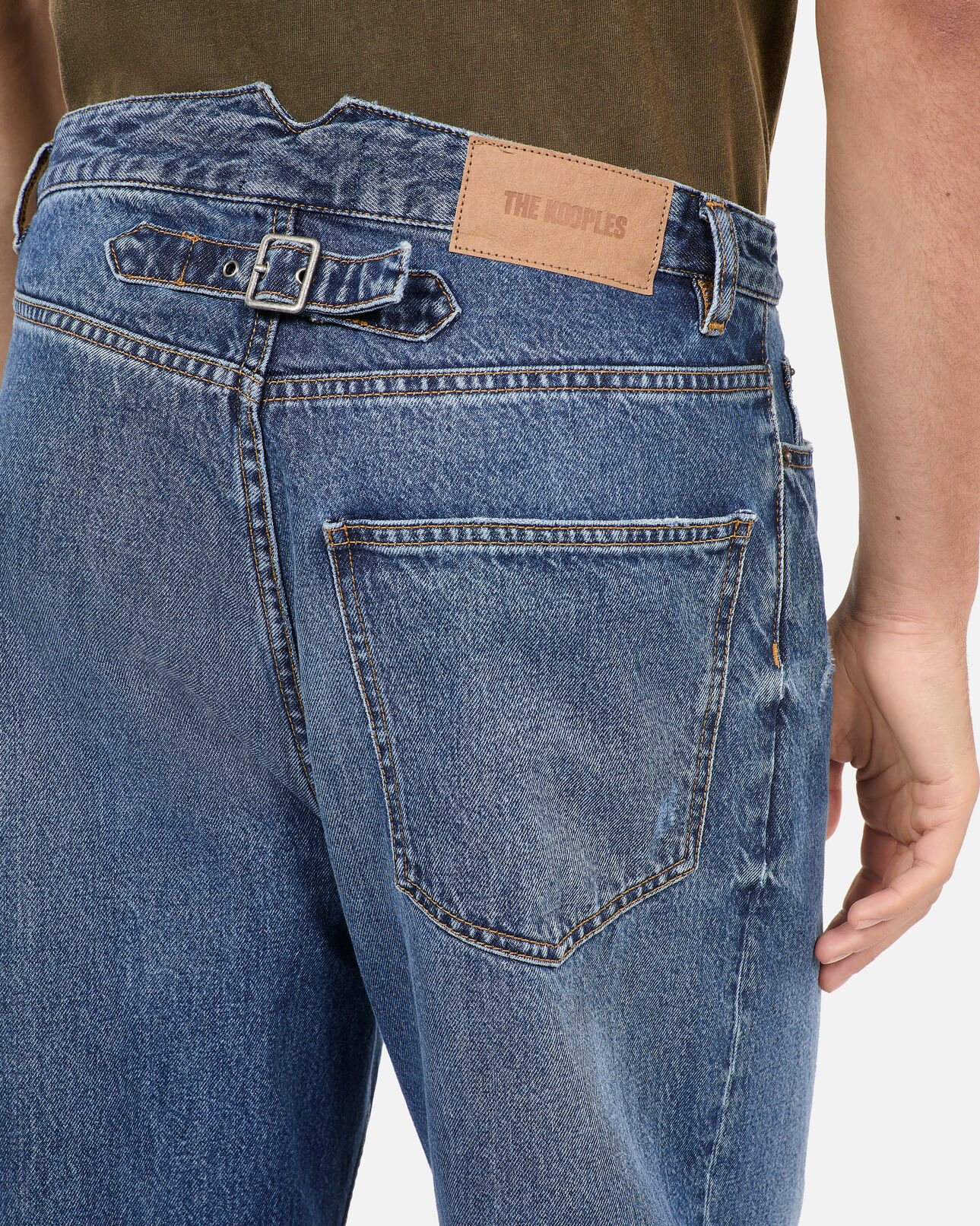 The Kooples MEN BLUE ELECTRIC dark blue wide-leg jeans