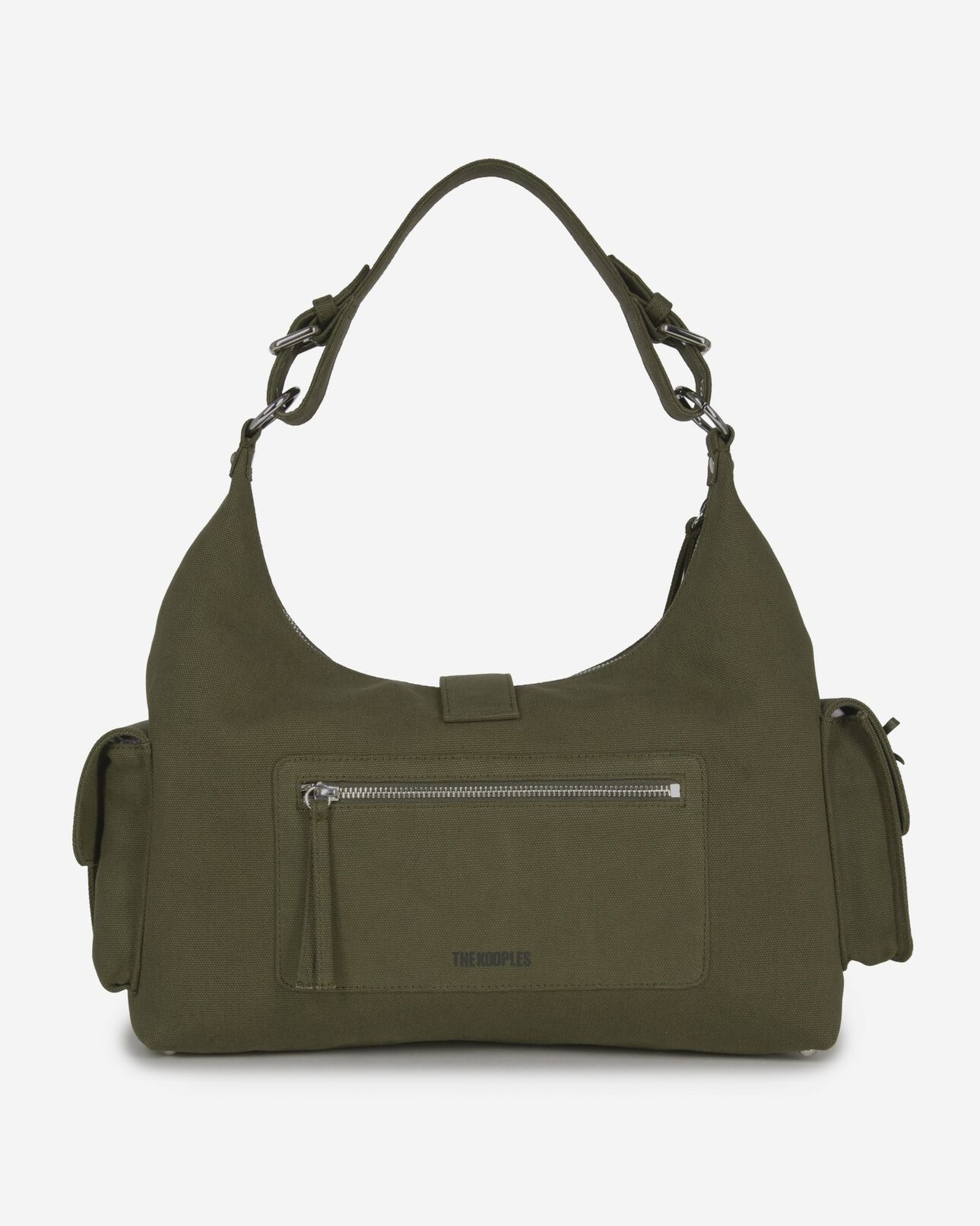 The Kooples WOMEN KAKI amelia xl bag in khaki canvas