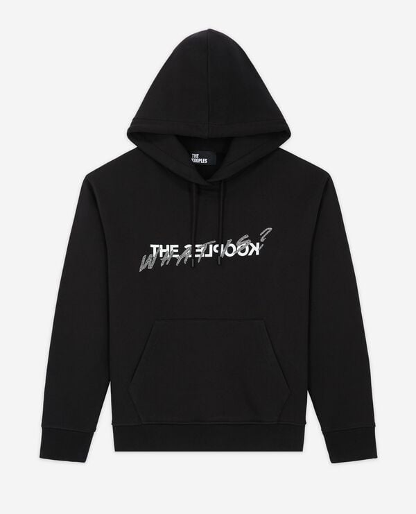 The Kooples FEMME BLACK sweatshirt à capuche what is avec strass noir