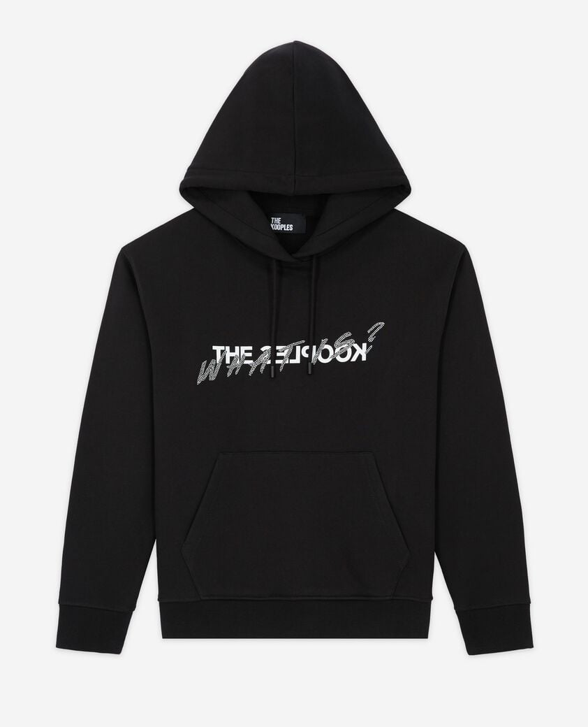 The Kooples FEMME BLACK sweatshirt à capuche what is avec strass noir
