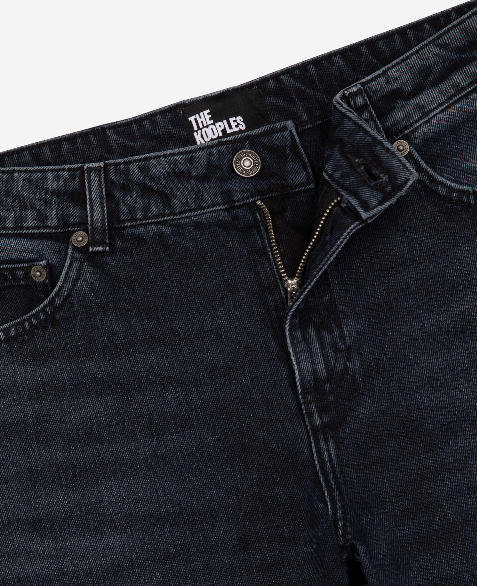 The Kooples WOMEN BLUE ELECTRIC wide-leg dark blue jeans