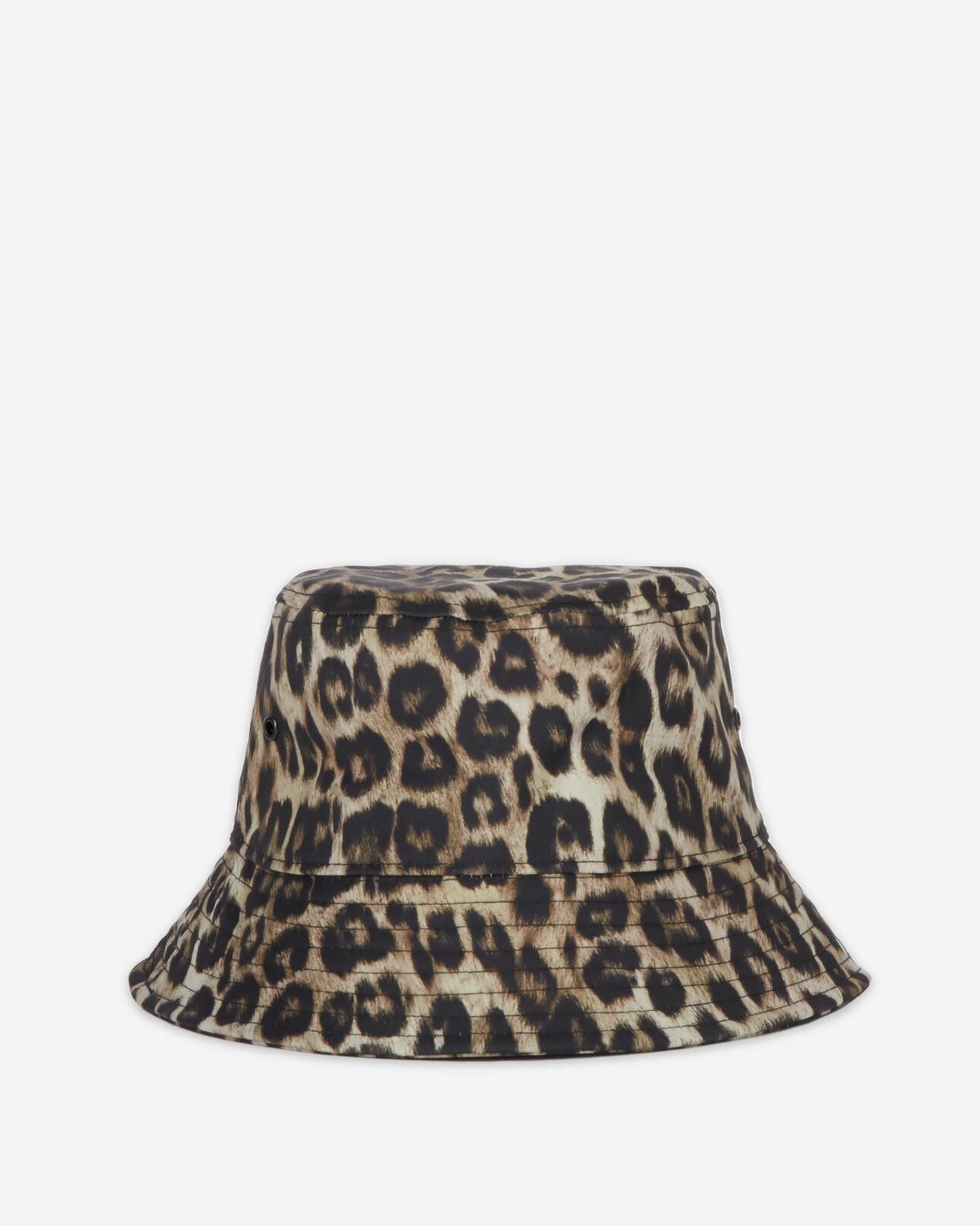 The Kooples MIXED BLACK / LEOPARD bucket hat with leopard print