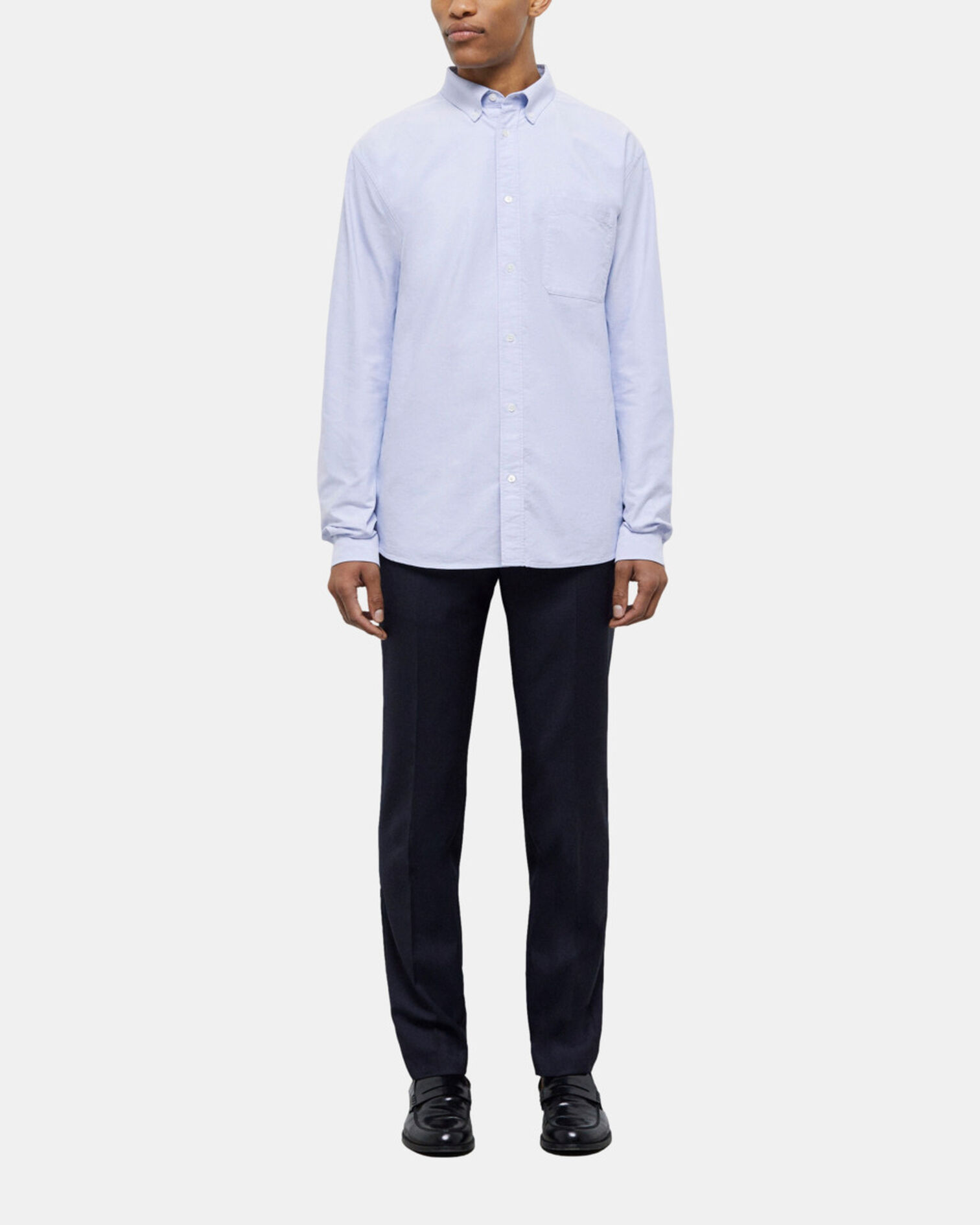 Chemise bleue en coton, LIGHT BLUE, hi-res image number null