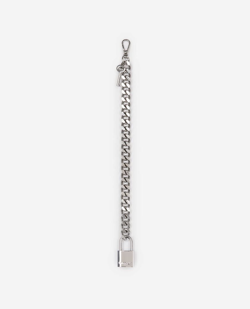 The Kooples WOMEN SILVER silver padlock and key chain bag charm