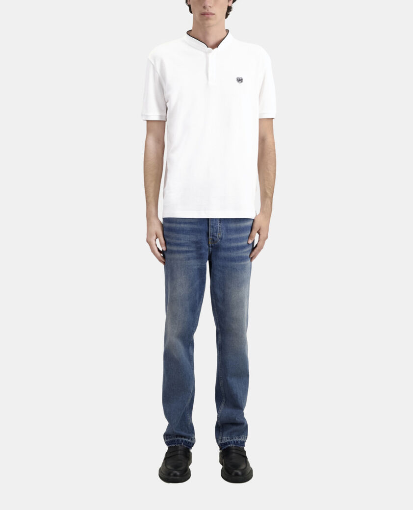The Kooples HERREN WHITE weißes poloshirt aus baumwolle