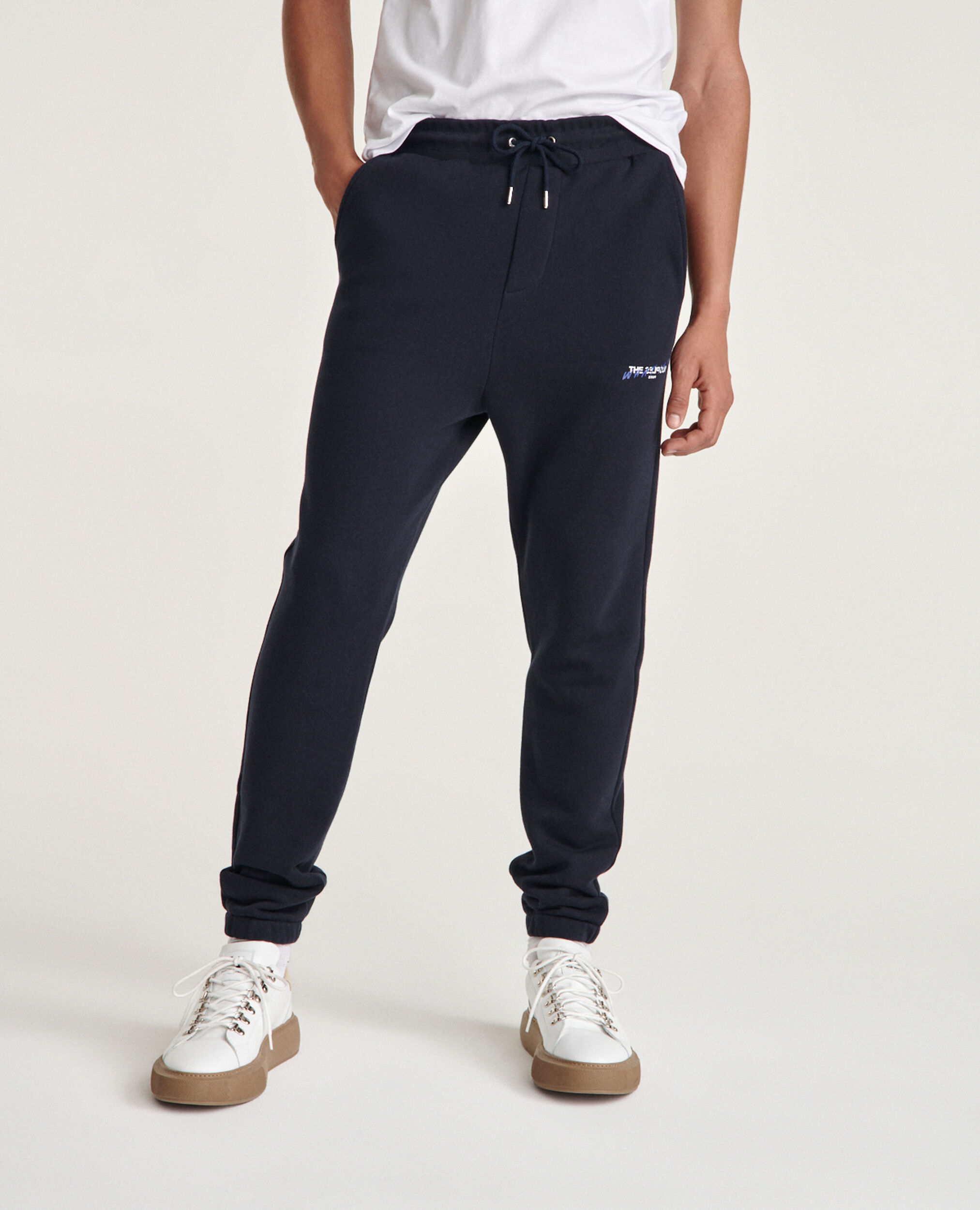 Navy jogging suit with print what is, NAVY, hi-res image number null