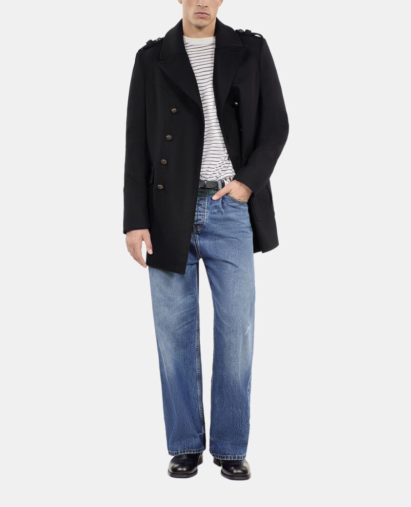 The Kooples HOMME BLACK caban style officier noir