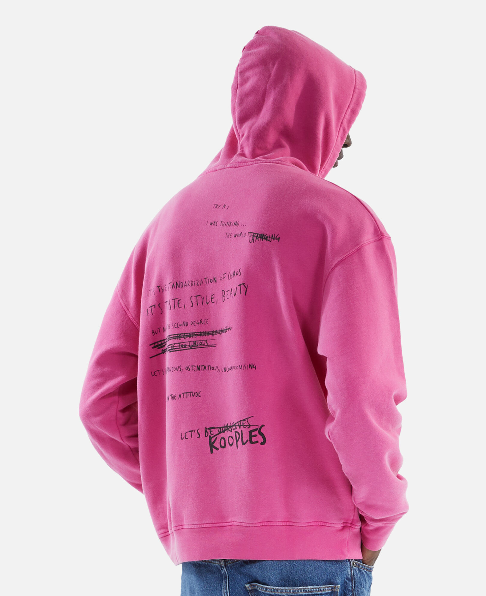 The Kooples HOMBRE FUSHIA sudadera capucha what is rosa