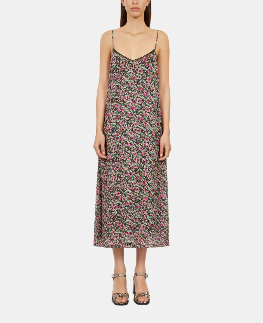The Kooples F MULTICO long printed slip dress