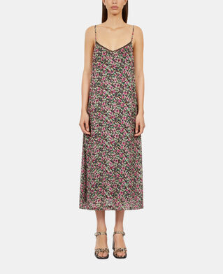 The Kooples F MULTICO long printed slip dress