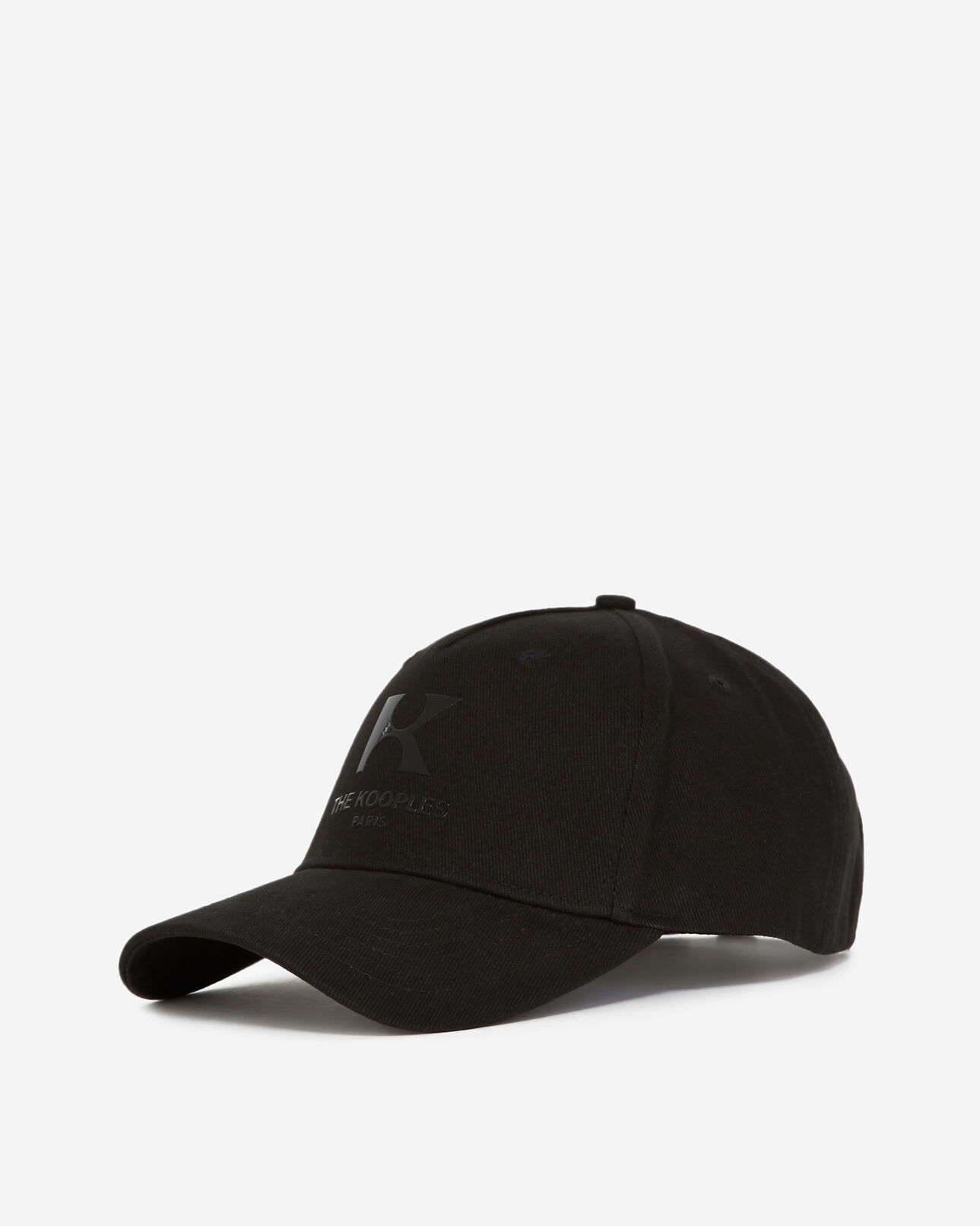 The Kooples MIXED BLACK black cap in cotton with rubber k logo