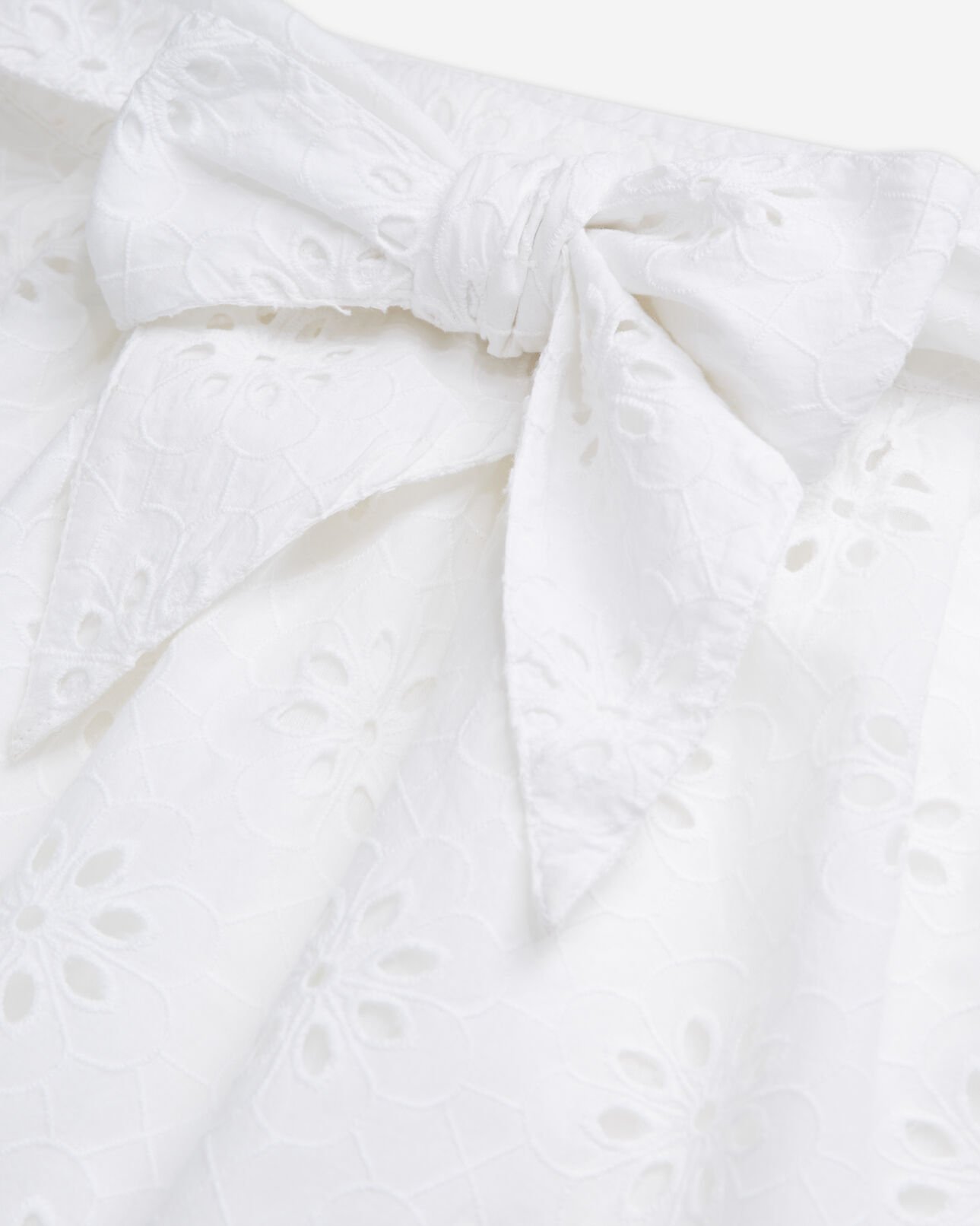 The Kooples DAMEN WHITE kurzer, weißer rock mit englischer stickerei