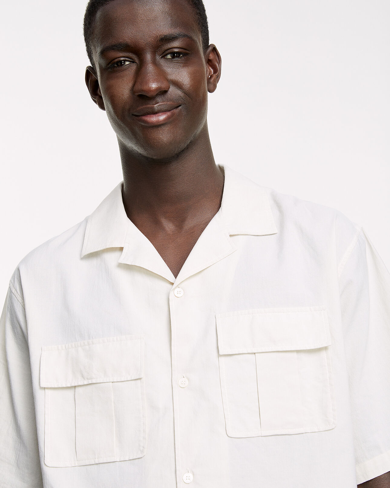 The Kooples MEN BEIGE beige shirt with breast pockets